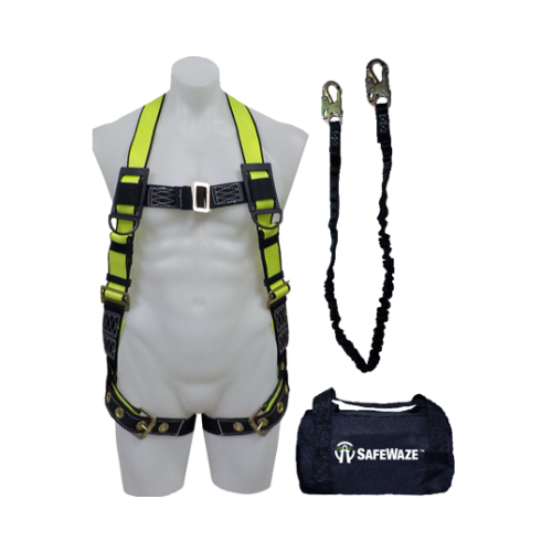 SafeWaze® FS133 Pro™ Grommet Leg Harness & Low-Profile Lanyard Fall Protection Kit